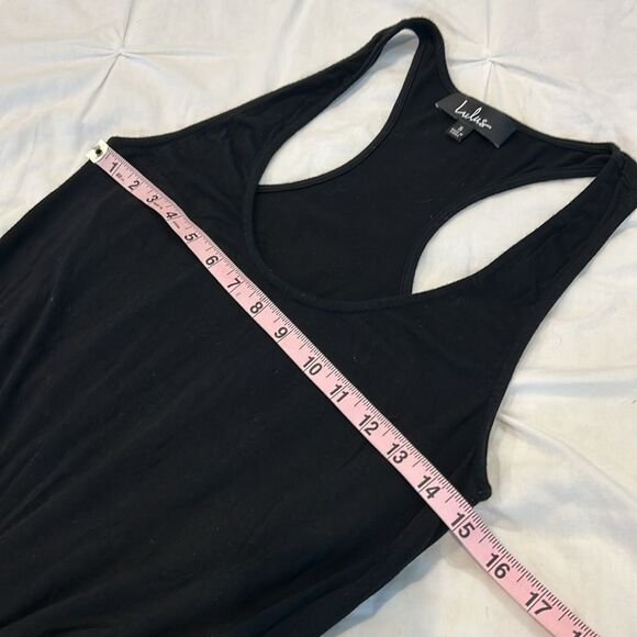 Lulu's Women's Black Round Neck Tank Top Romper with Side Pockets Size Small - Picture 8 of 9